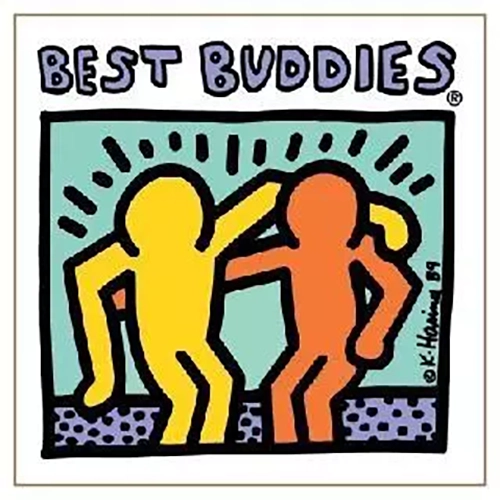Best Buddies Haring Button