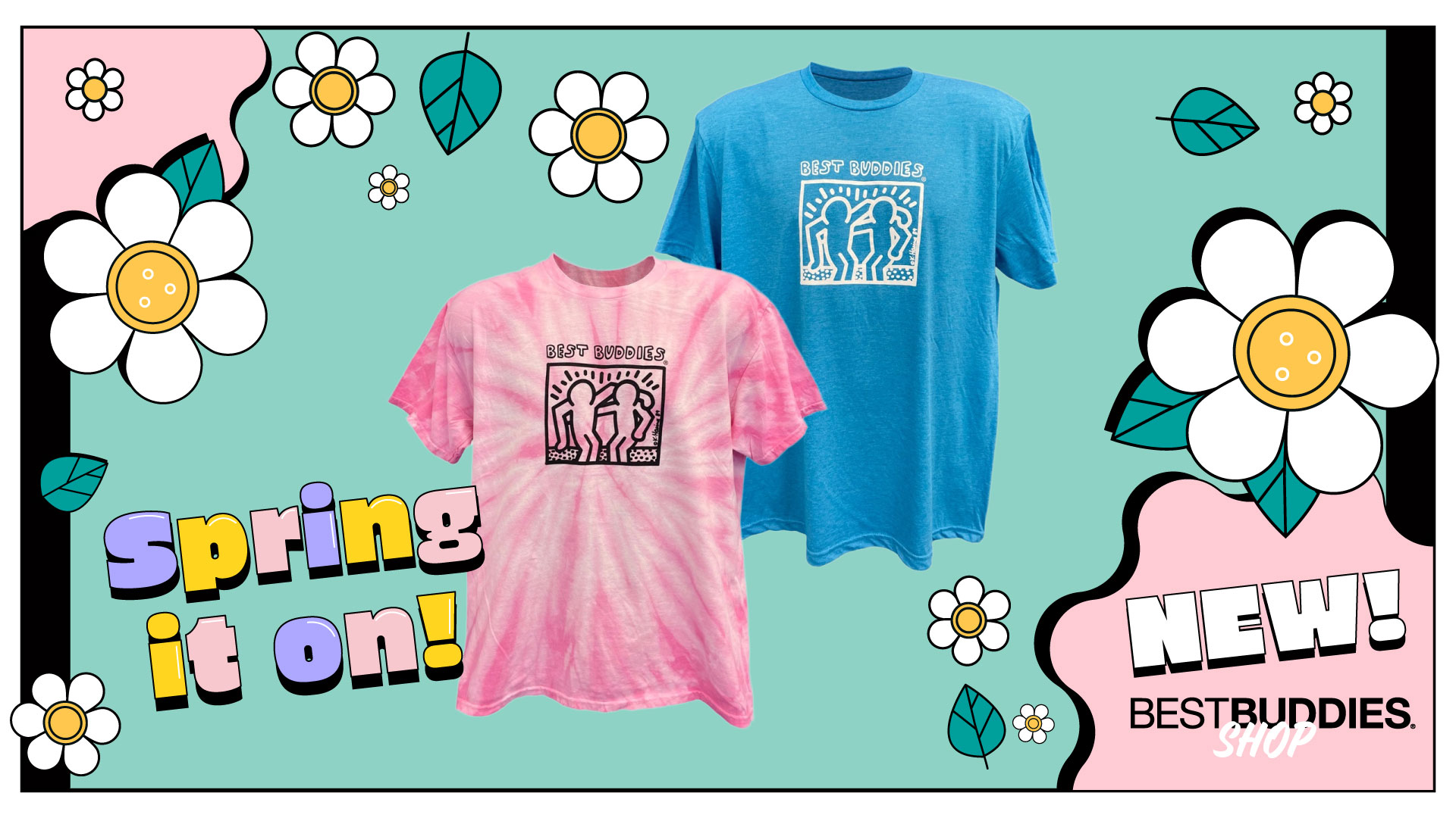 Spring It On featring two new T-Shirts : WHITE HARING TEE (SAPPHIRE) and the HARING TIE-DYE (PINK)