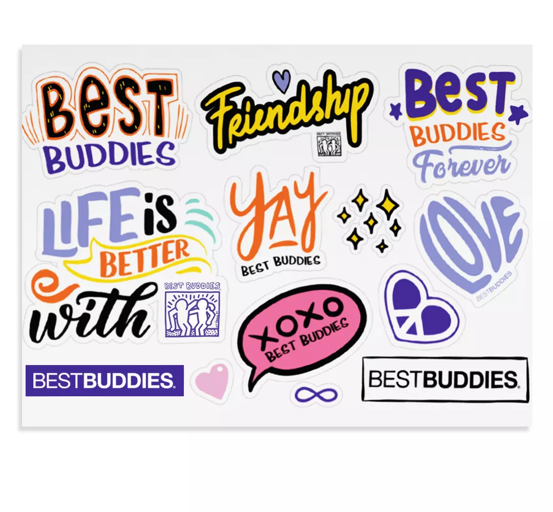 Best Buddies Stickers - 5.5" x 8.5"